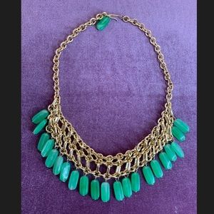 Golden/Green Short Necklace